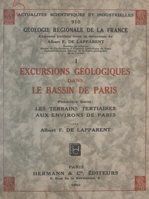 cover image of Excursions géologiques dans le bassin de Paris. Première série